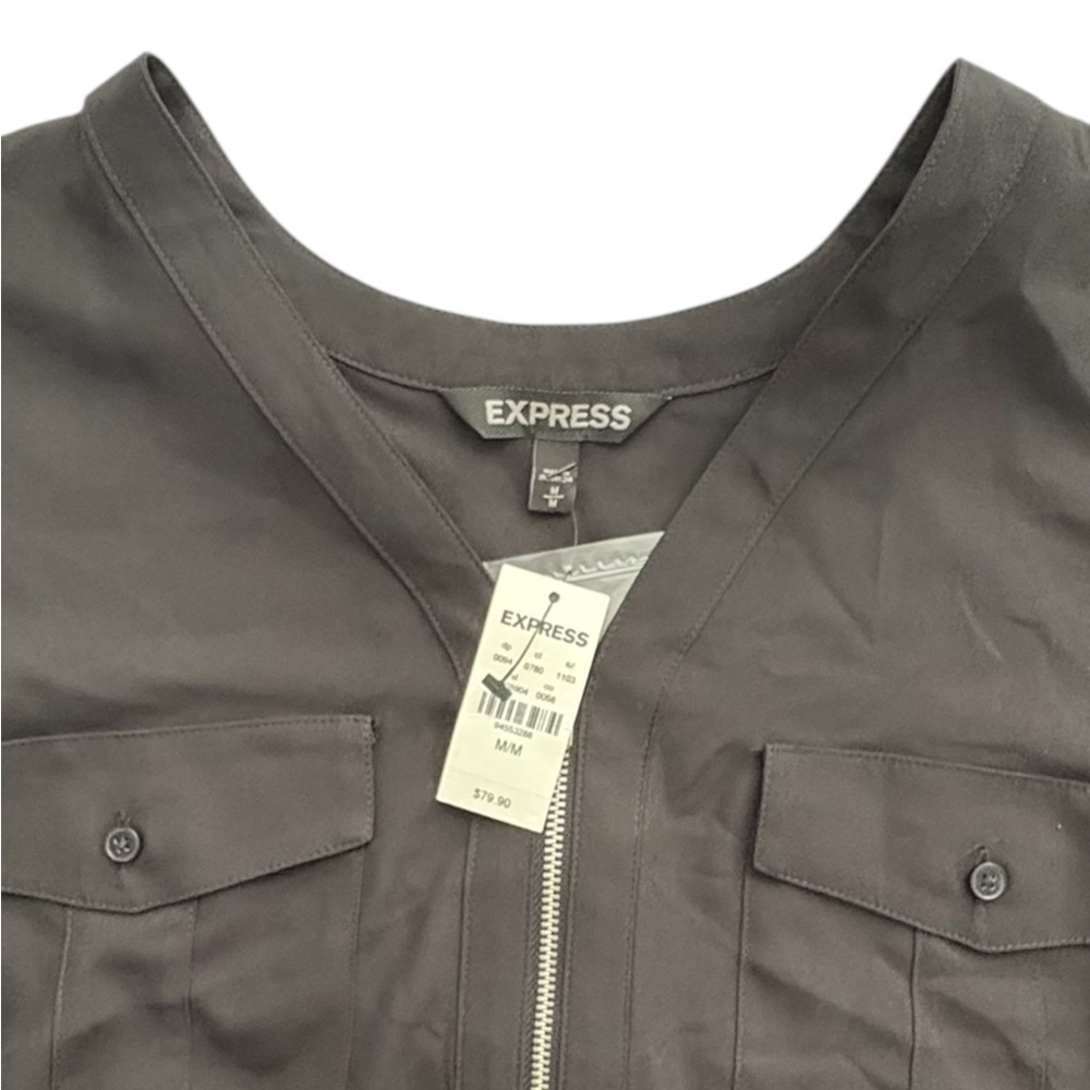 NWT Black‎ Dress Long Sleeve Lightweight Women M Office Workwear Utility Casual - Picture 10 of 10